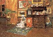 William Merritt Chase In the Studio painting